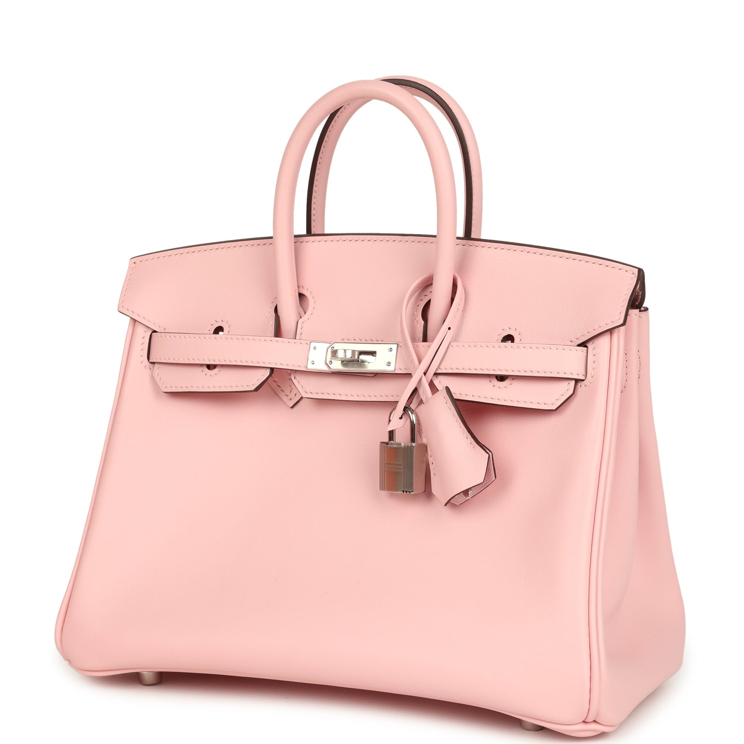New Hermes Birkin 25 Rose Sakura Jonathan Palladium Hardware