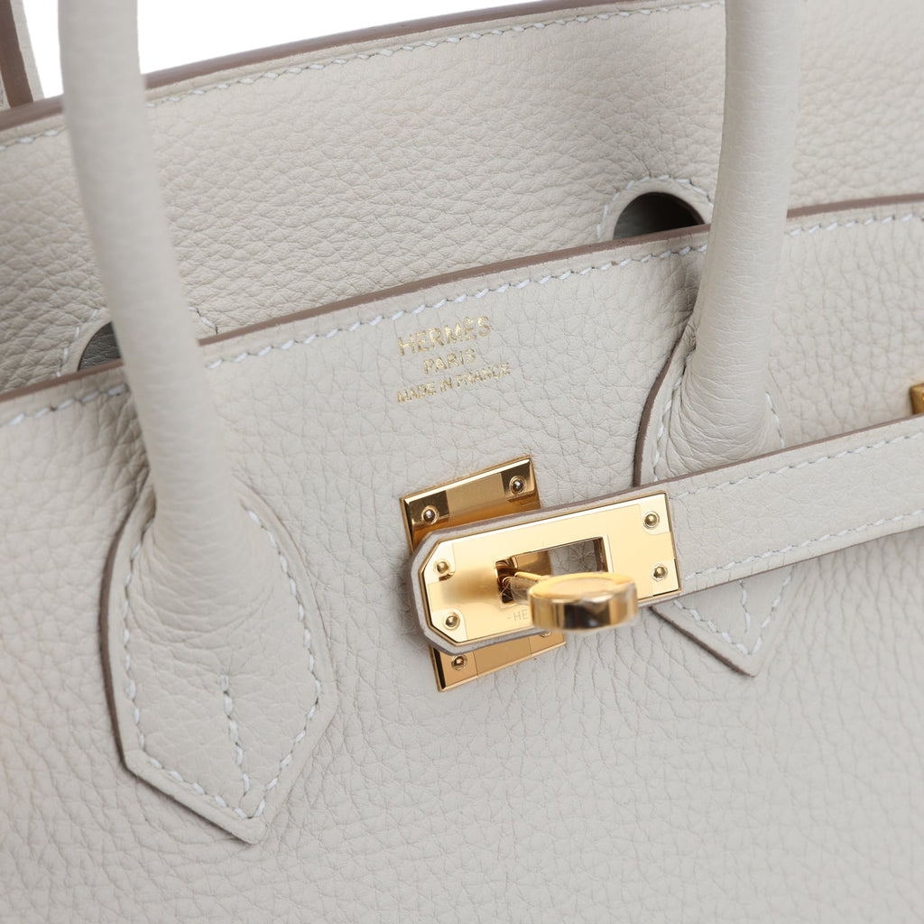 Hermes Birkin 25 Craie Togo Gold Hardware