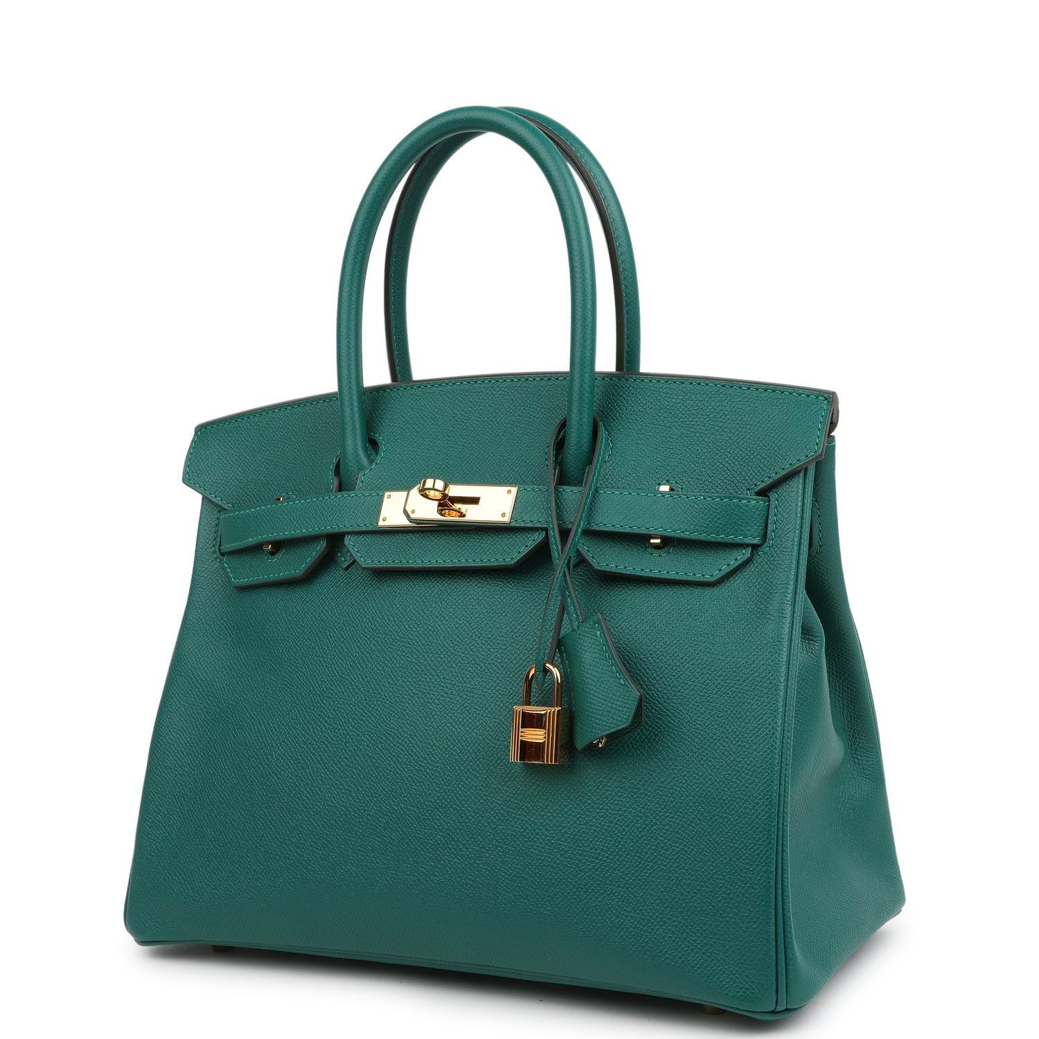 New Hermes Birkin 30 Malachite Epsom Gold Hardware