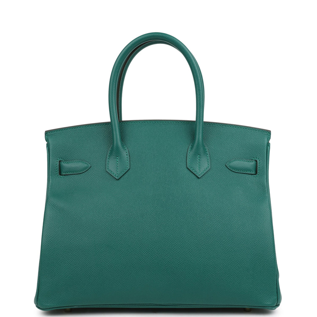 New Hermes Birkin 30 Malachite Epsom Gold Hardware