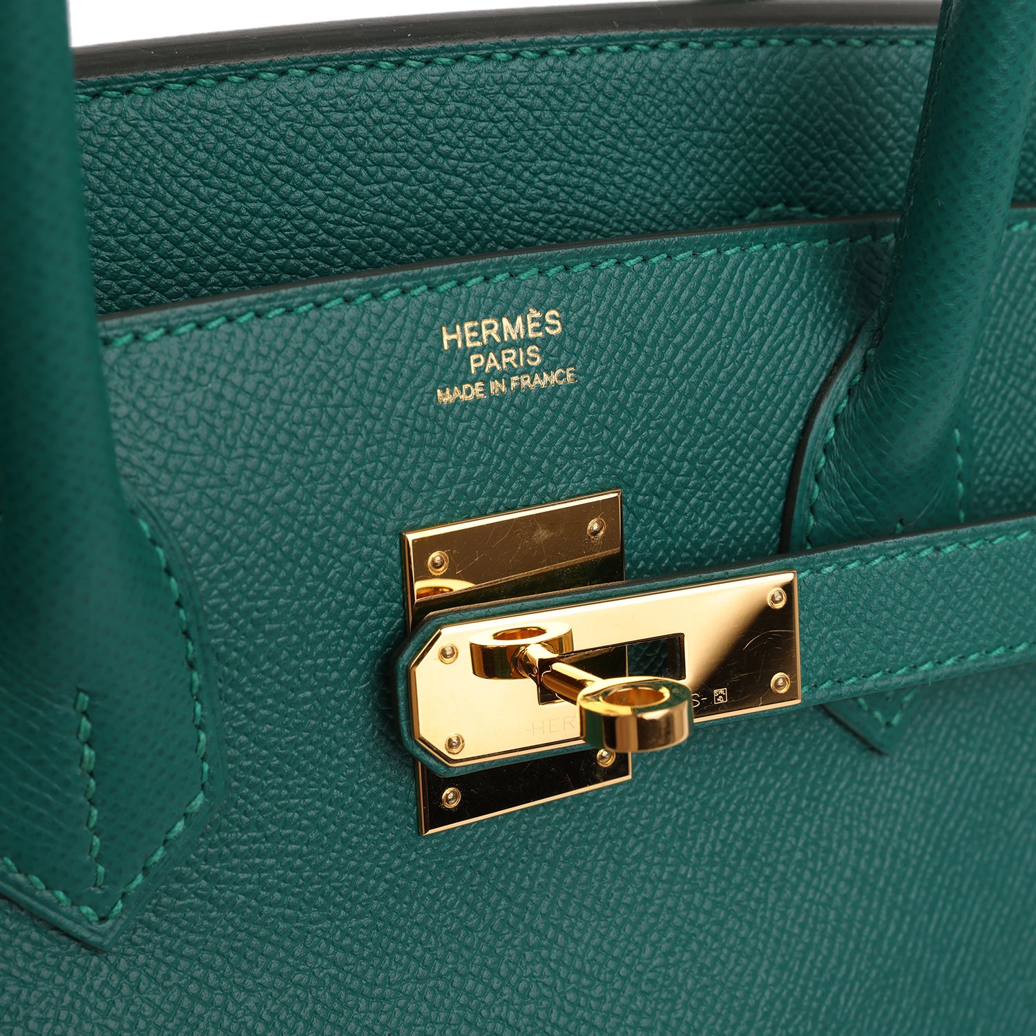 New Hermes Birkin 30 Malachite Epsom Gold Hardware