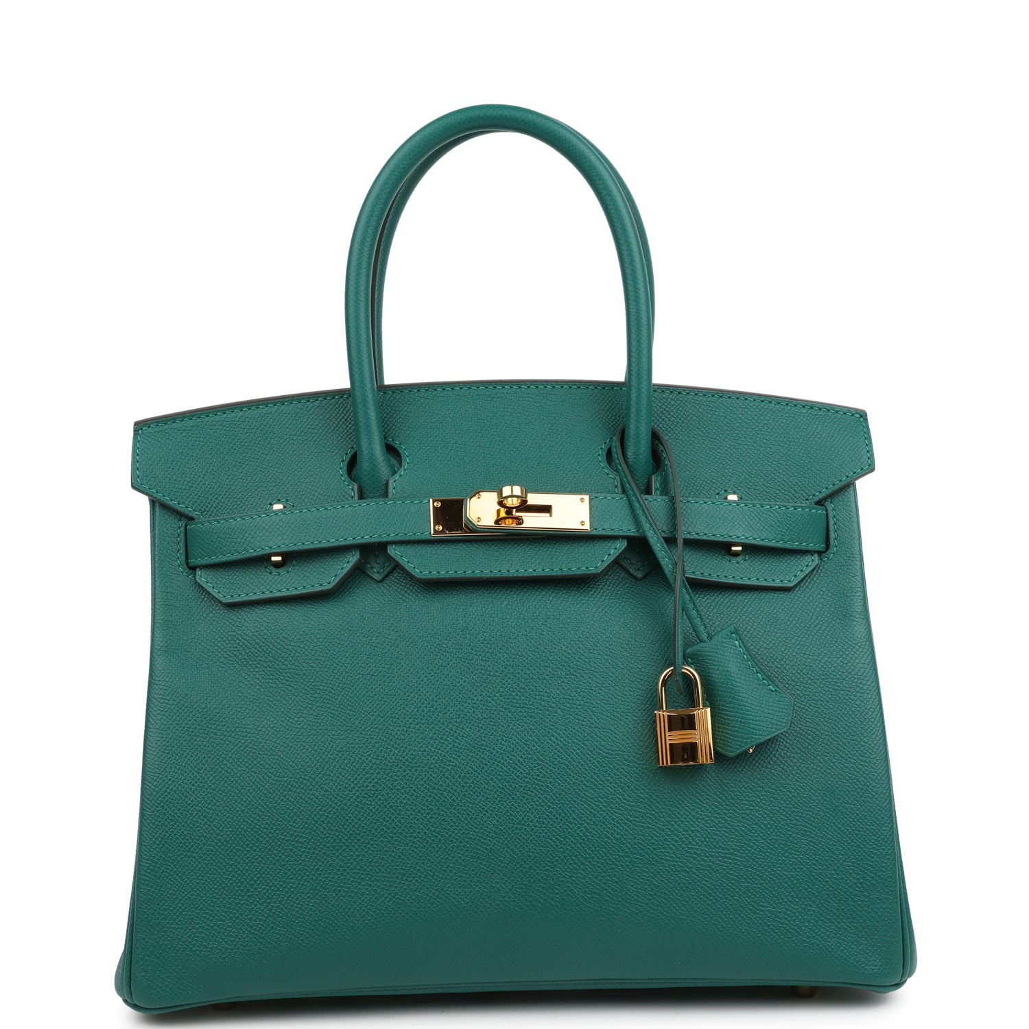 New Hermes Birkin 30 Malachite Epsom Gold Hardware