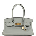 Hermes Shoulder Birkin Light 29 Bleu Glacier Evercolor Gold Hardware