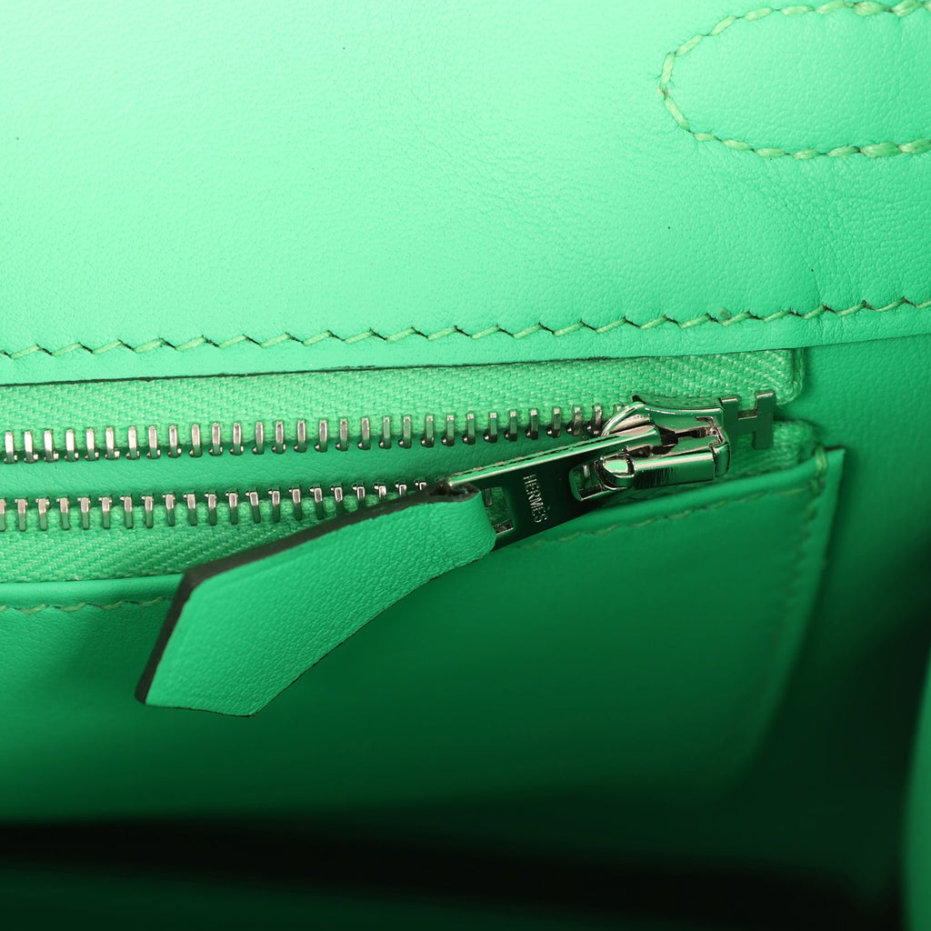Hermes Birkin 25 Vert Comics Swift Palladium Hardware