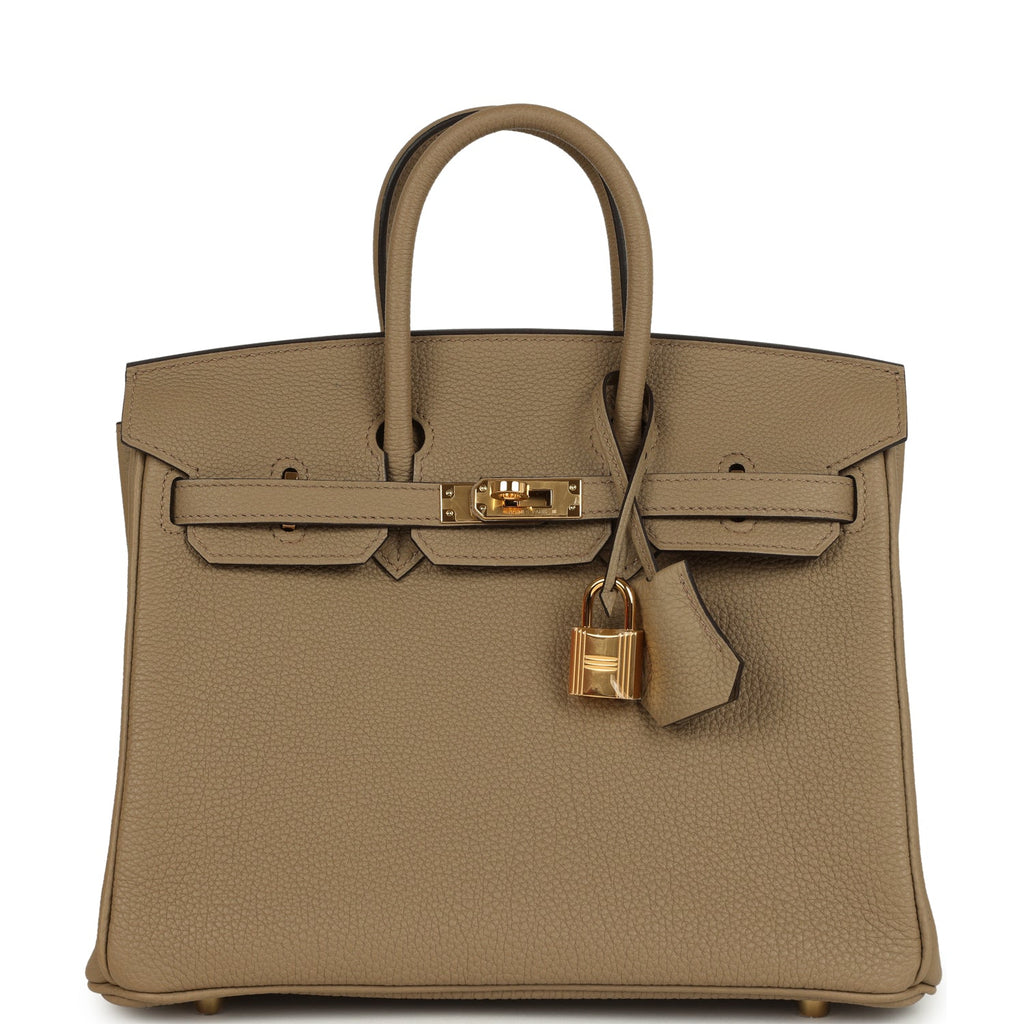 Hermes Birkin 25 Beige Marfa Togo Gold Hardware