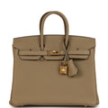 Hermes Birkin 25 Beige Marfa Togo Gold Hardware