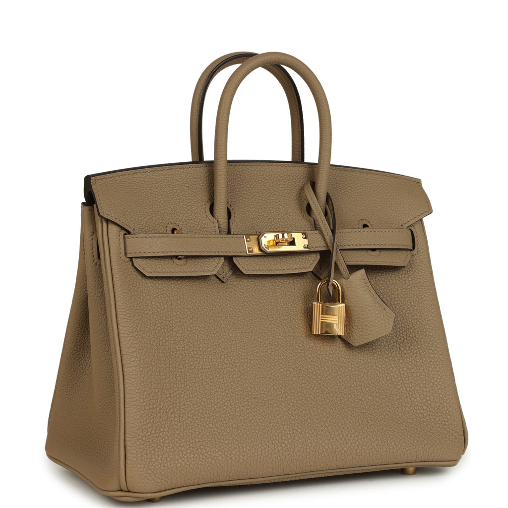 Hermes Birkin 25 Beige Marfa Togo Gold Hardware