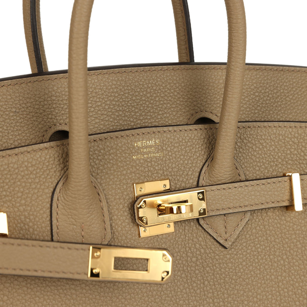 Hermes Birkin 25 Beige Marfa Togo Gold Hardware