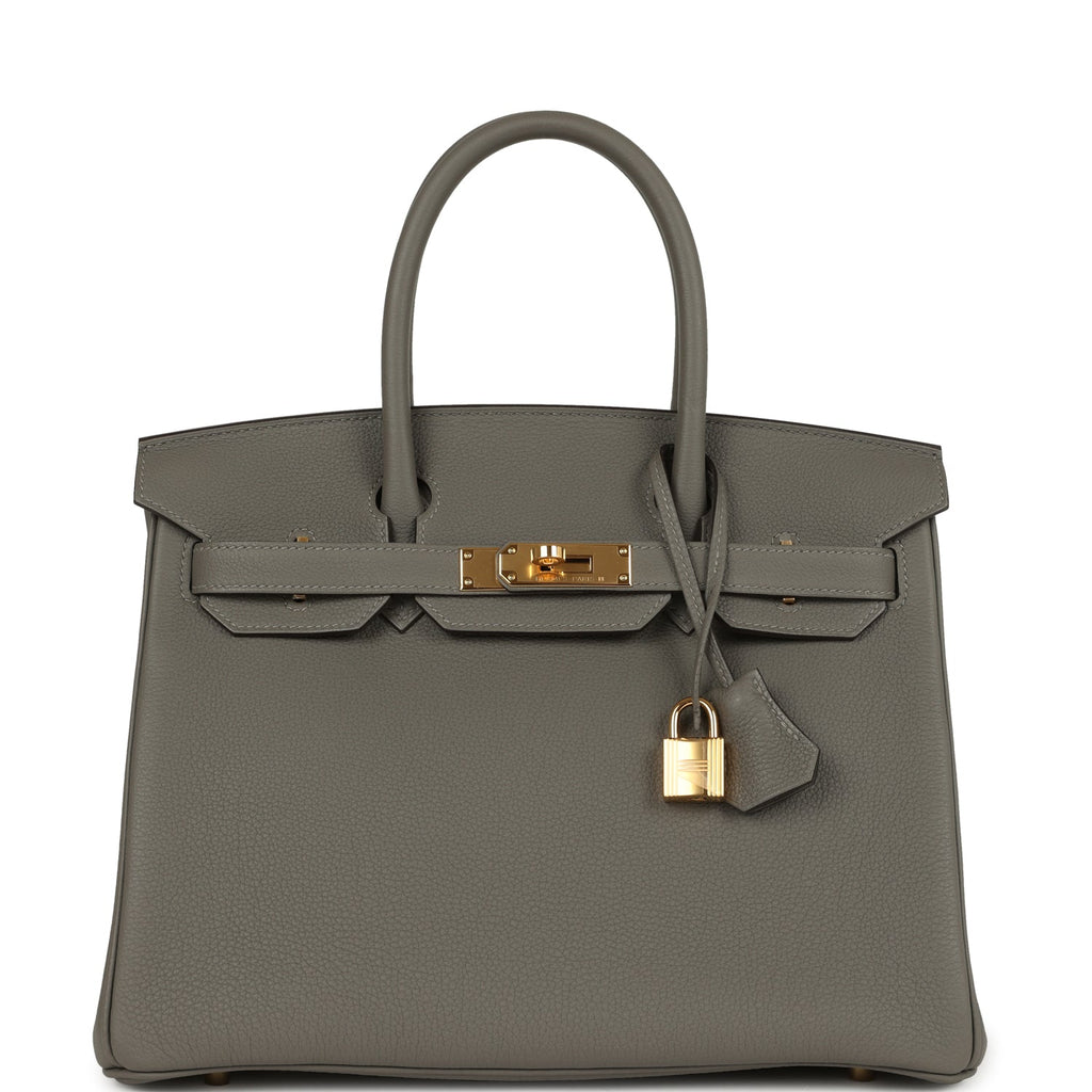 Hermes Birkin 30 Gris Meyer Togo Gold Hardware