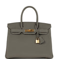 Hermes Birkin 30 Gris Meyer Togo Gold Hardware
