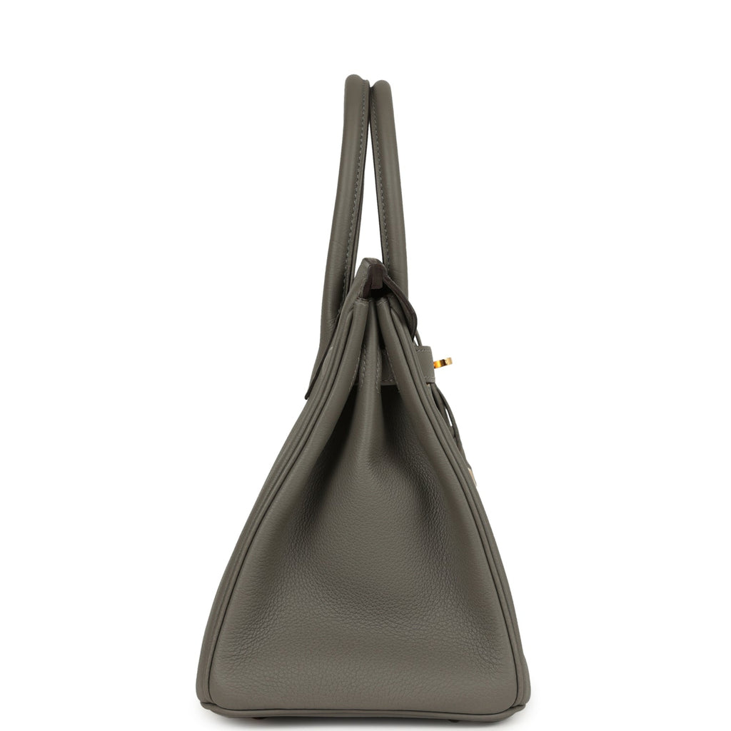 Hermes Birkin 30 Gris Meyer Togo Gold Hardware