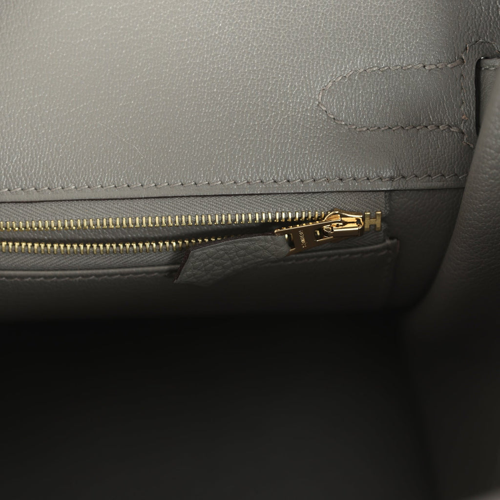 Hermes Birkin 30 Gris Meyer Togo Gold Hardware