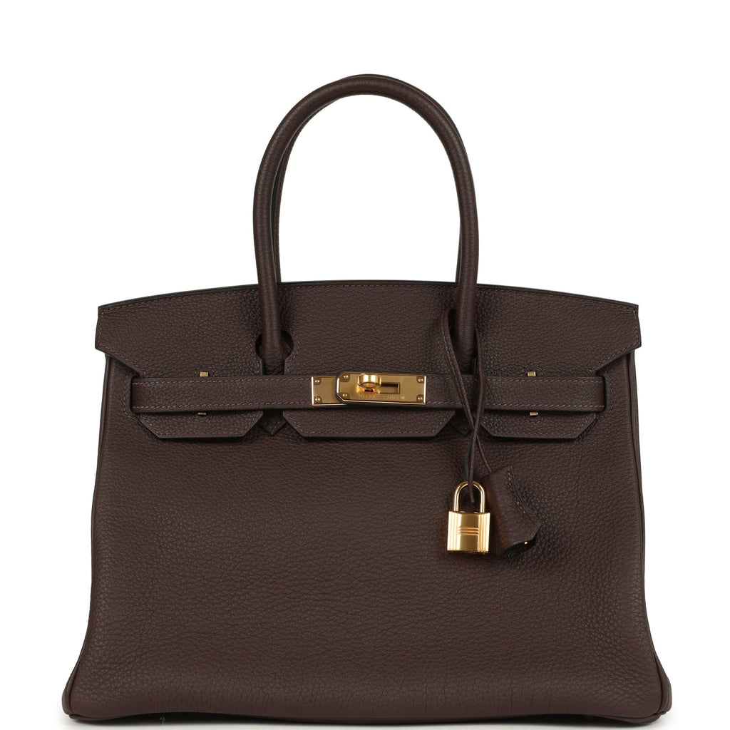 Hermes Birkin 30 Chocolate Togo Gold Hardware