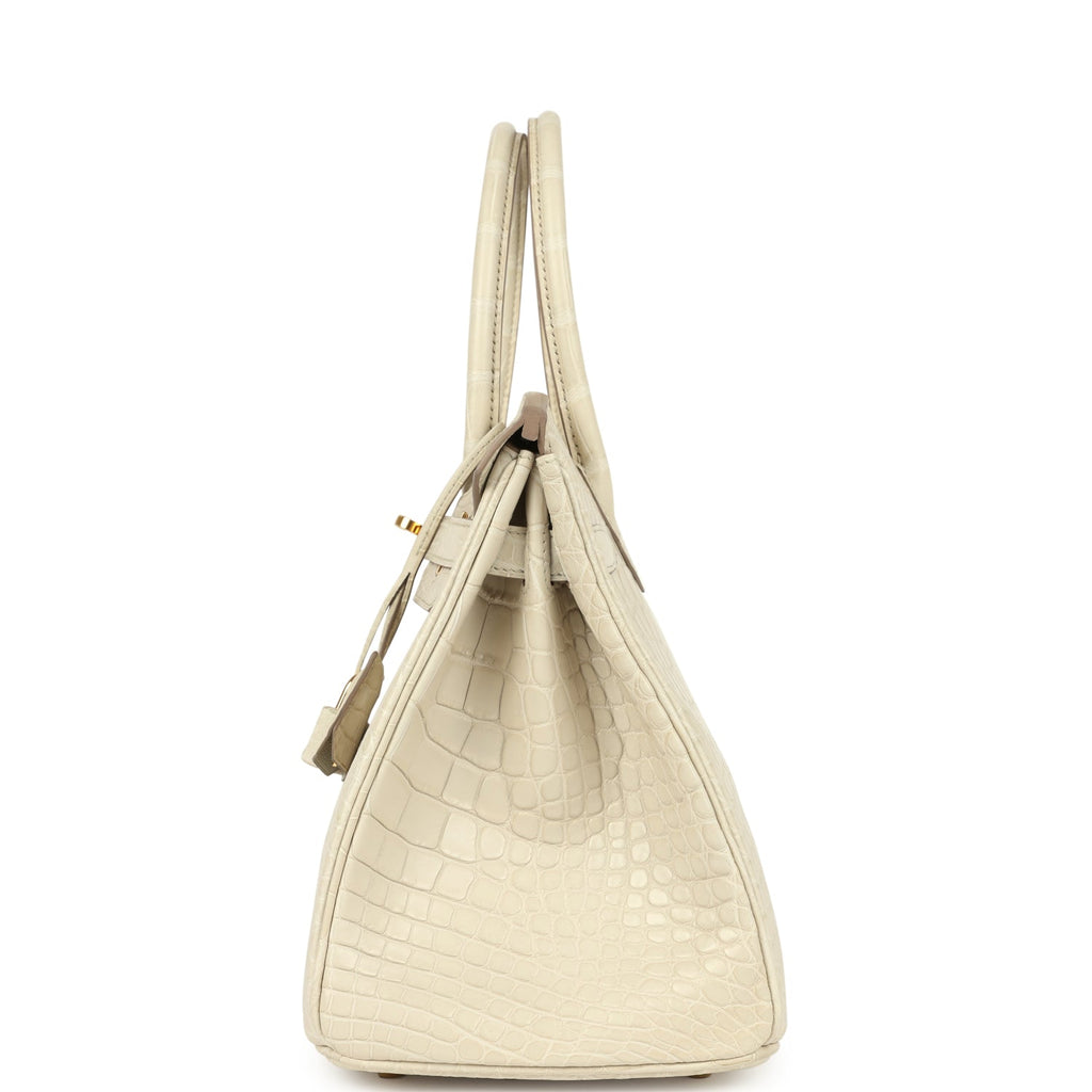 Hermes Birkin 30 Beton Matte Alligator Gold Hardware