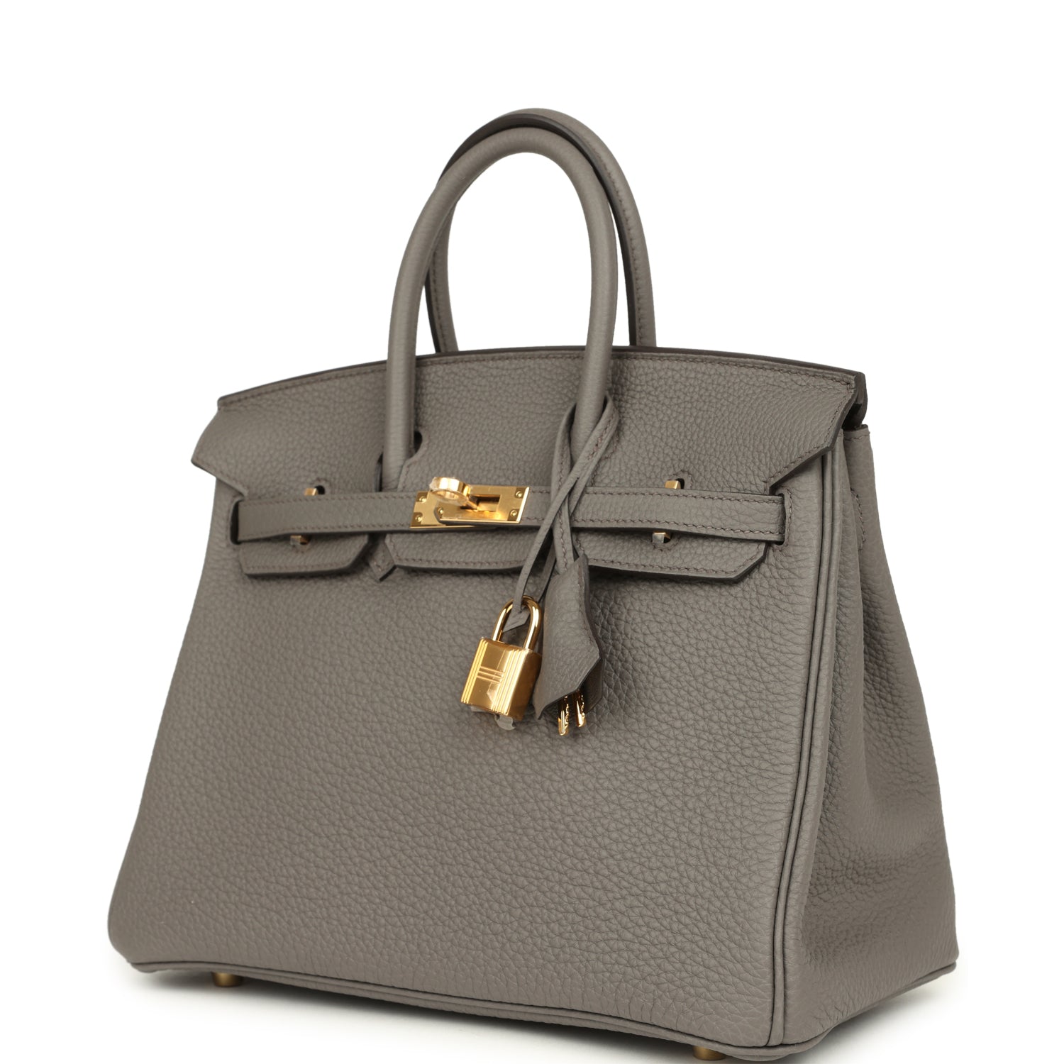 Hermes Birkin 25 Etain Togo Gold Hardware