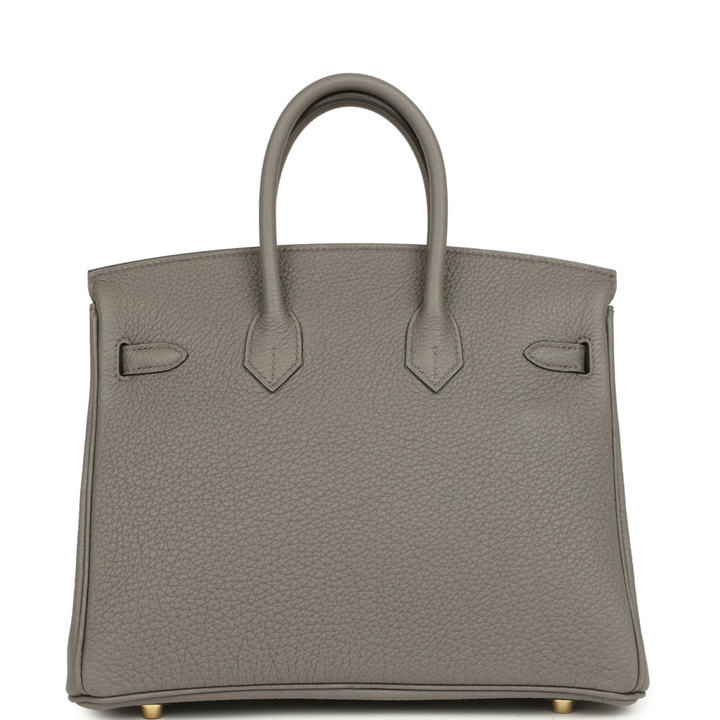 Hermes Birkin 25 Etain Togo Gold Hardware