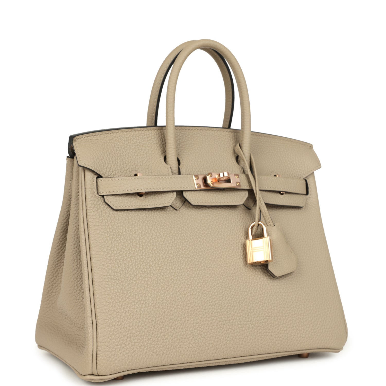 Hermes Birkin 25 Gris Tourterelle Togo Rose Gold Hardware