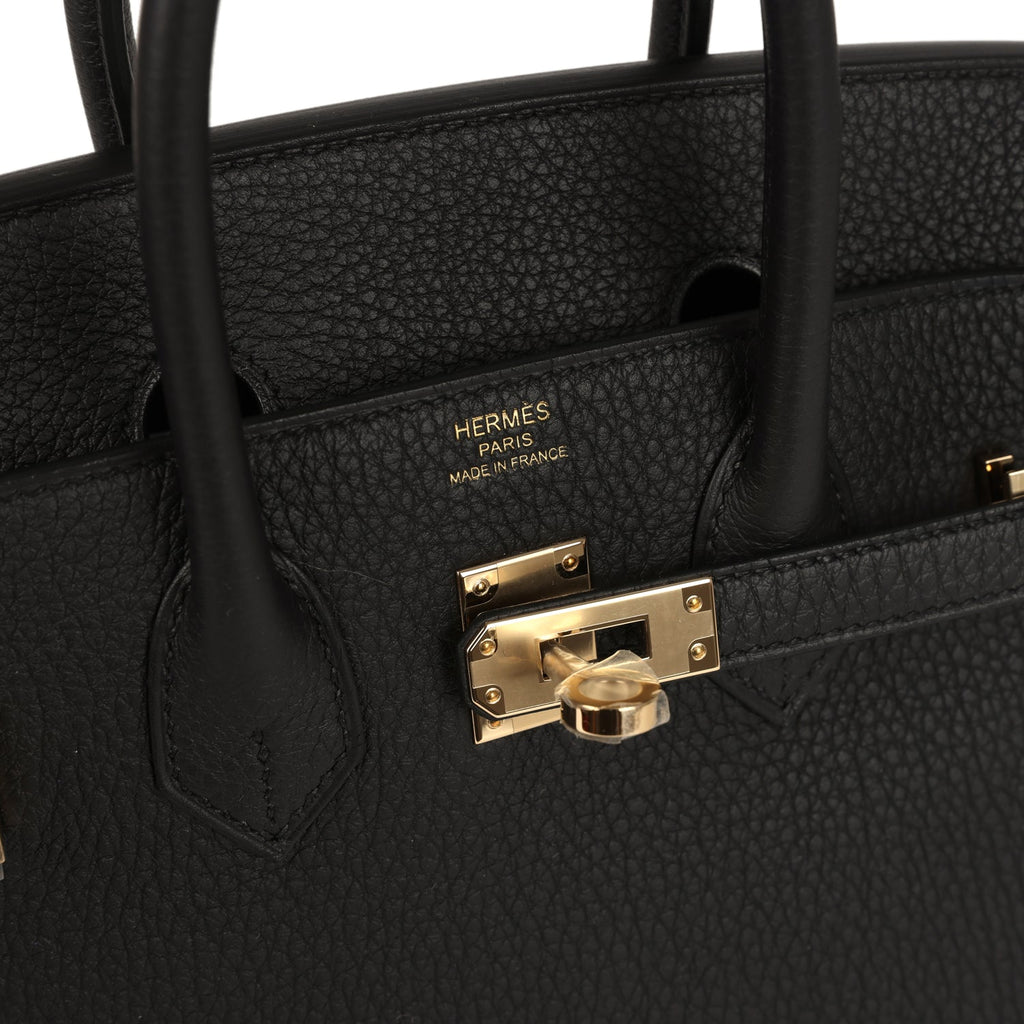 Hermes Birkin 25 Black Togo Permabrass Hardware