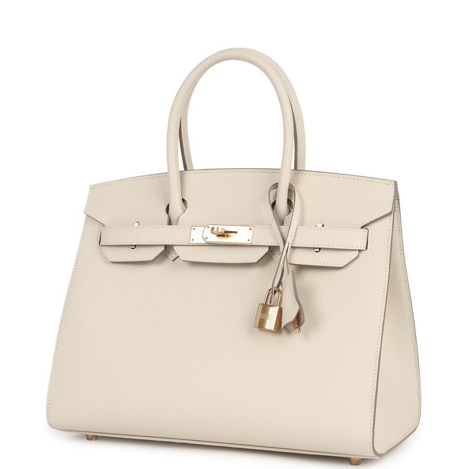 Hermes Birkin Sellier 30 Craie Epsom Gold Hardware Payment 1 for JJ only
