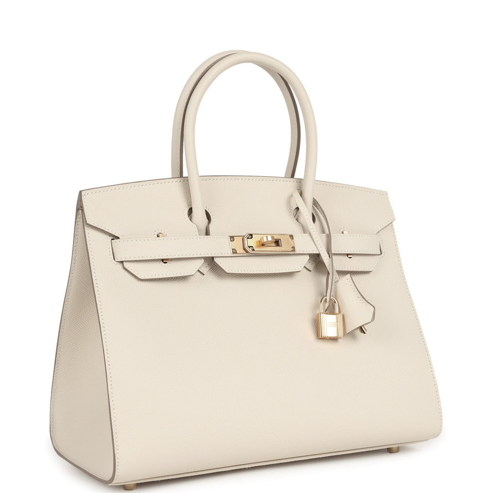 Hermes Birkin Sellier 30 Craie Epsom Gold Hardware Payment 1 for JJ only