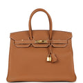 Hermes Birkin 35 Gold Togo Gold Hardware