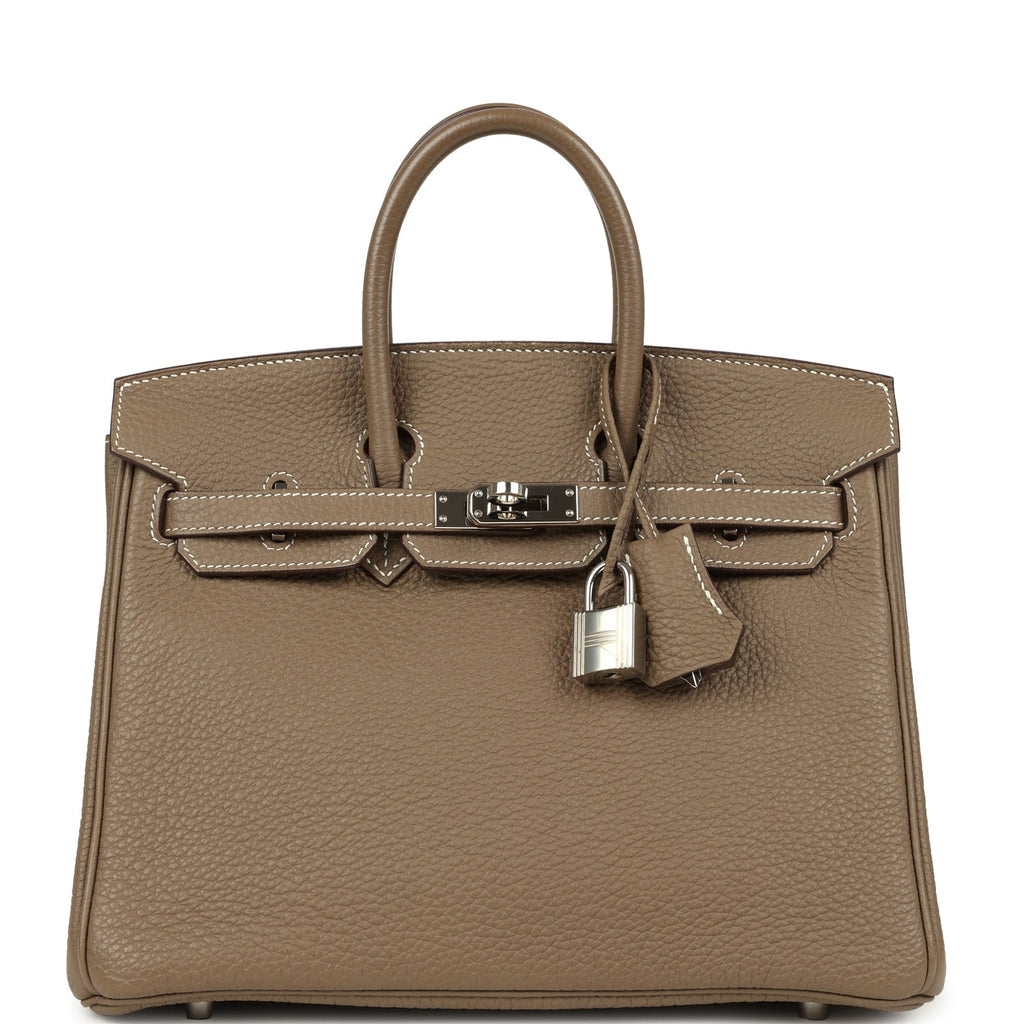 Hermes Birkin 25 Etoupe Togo Palladium Hardware