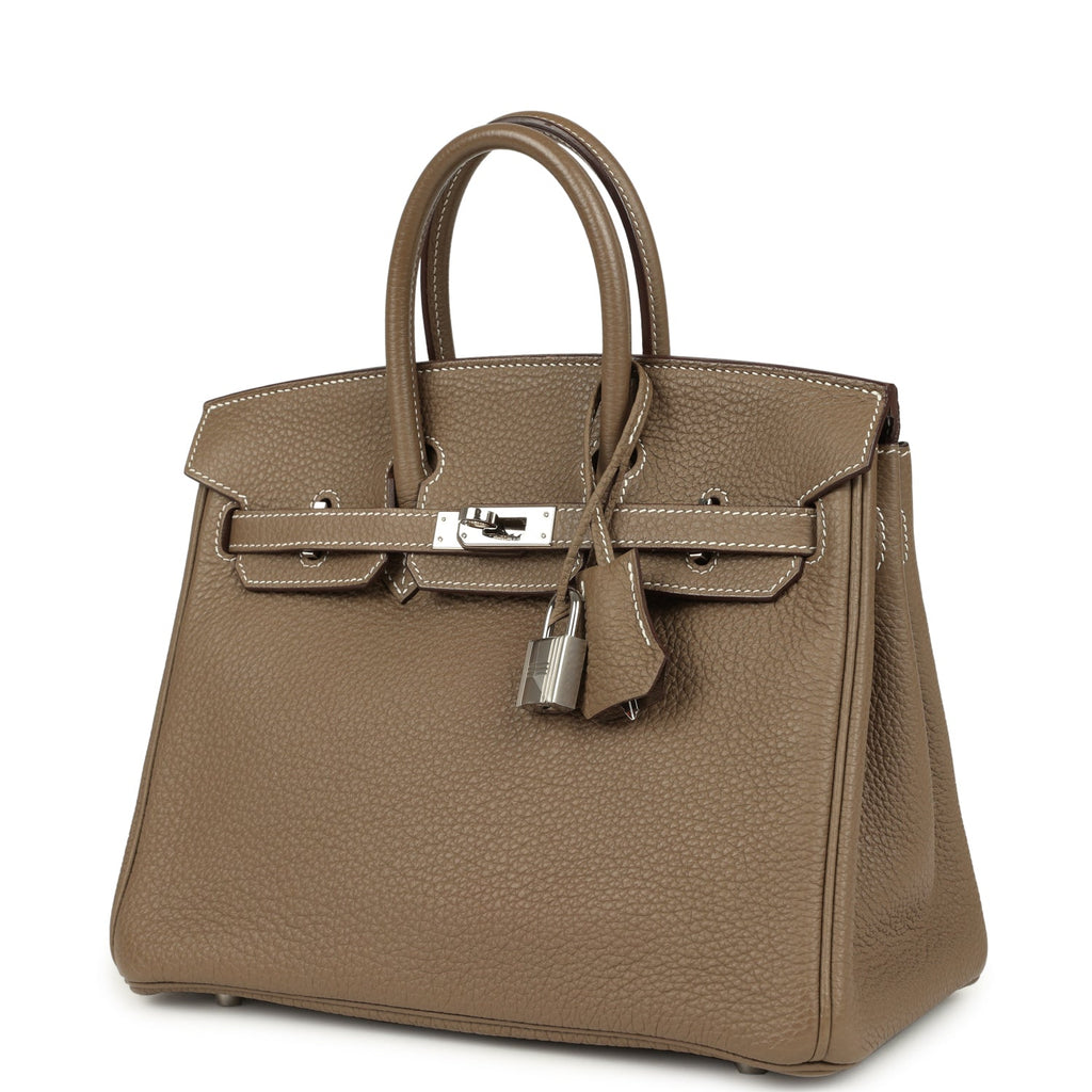 Hermes Birkin 25 Etoupe Togo Palladium Hardware