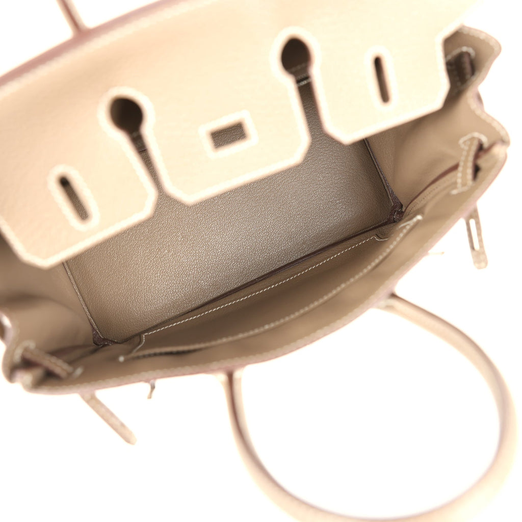 Hermes Birkin 25 Etoupe Togo Palladium Hardware