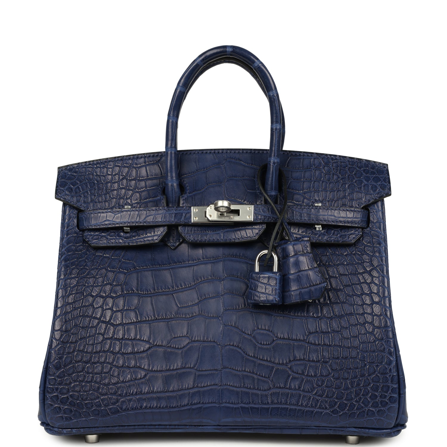 Hermes Birkin 25 Bleu Saphir Matte Alligator Palladium Hardware
