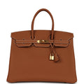 Hermes Birkin 35 Gold Togo Gold Hardware