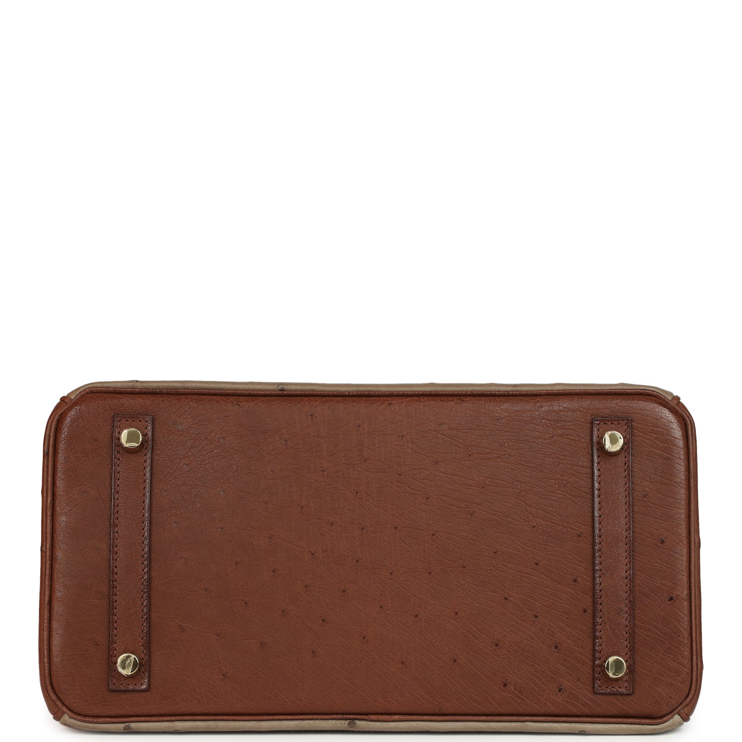 Hermes Birkin Ghillies 30 Etrusque, Mousse & Marron Fonce Ostrich Permabrass Hardware