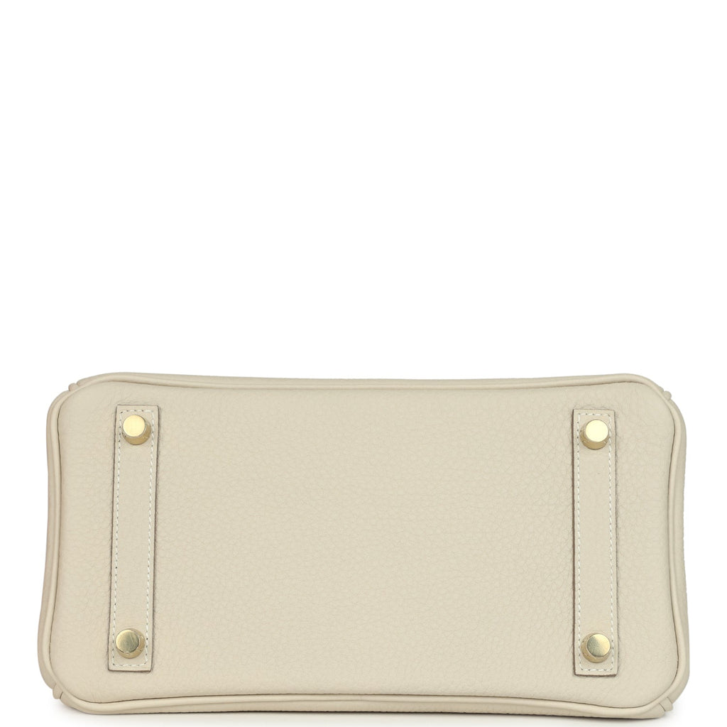 Hermes Birkin 25 Craie Togo Gold Hardware