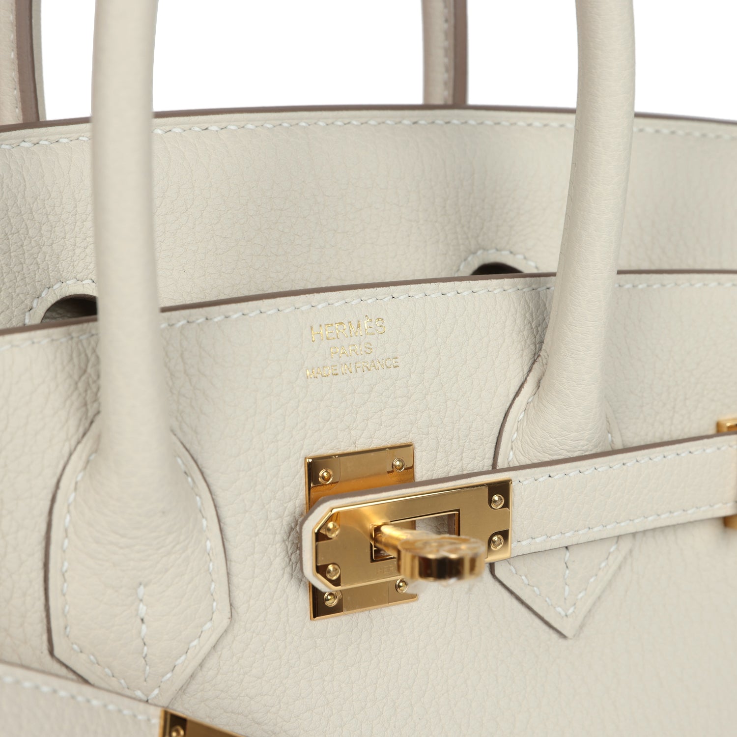 Hermes Birkin 25 Craie Togo Gold Hardware