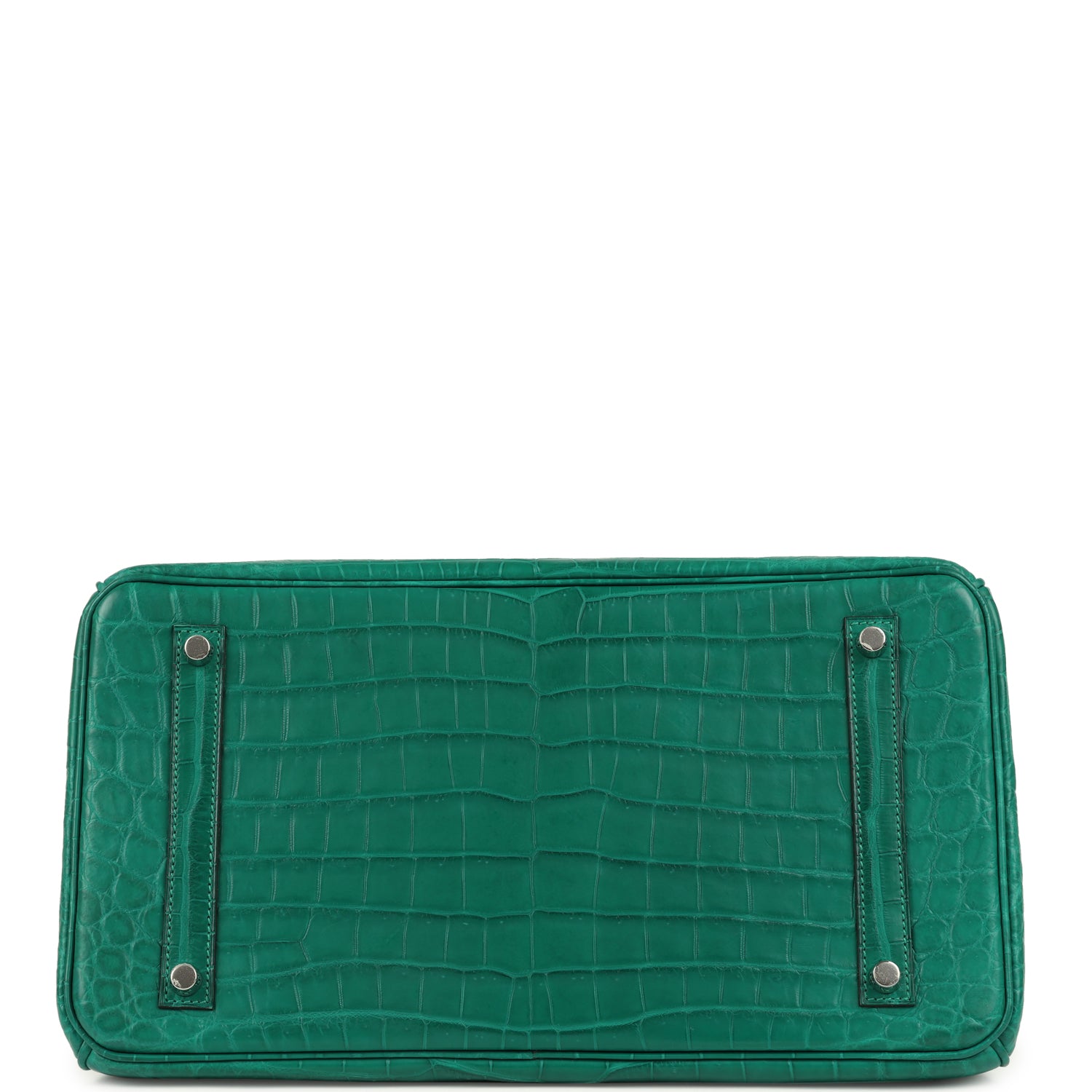 Pre-owned Hermes Birkin 35 Malachite Matte Niloticus Crocodile Palladium Hardware
