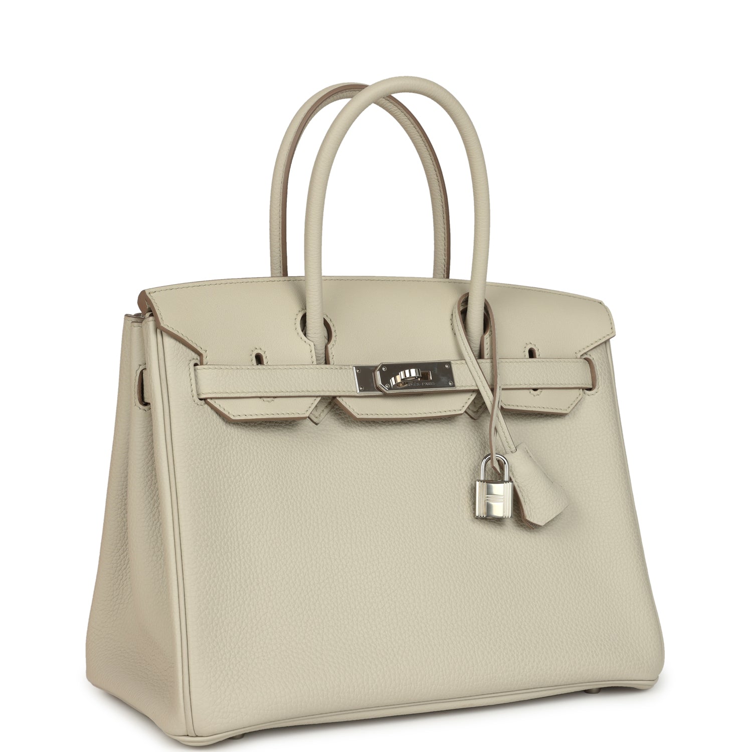 Pre-owned Hermes 3 en 1 Birkin 30 Beton Togo and Swift Palladium Hardware