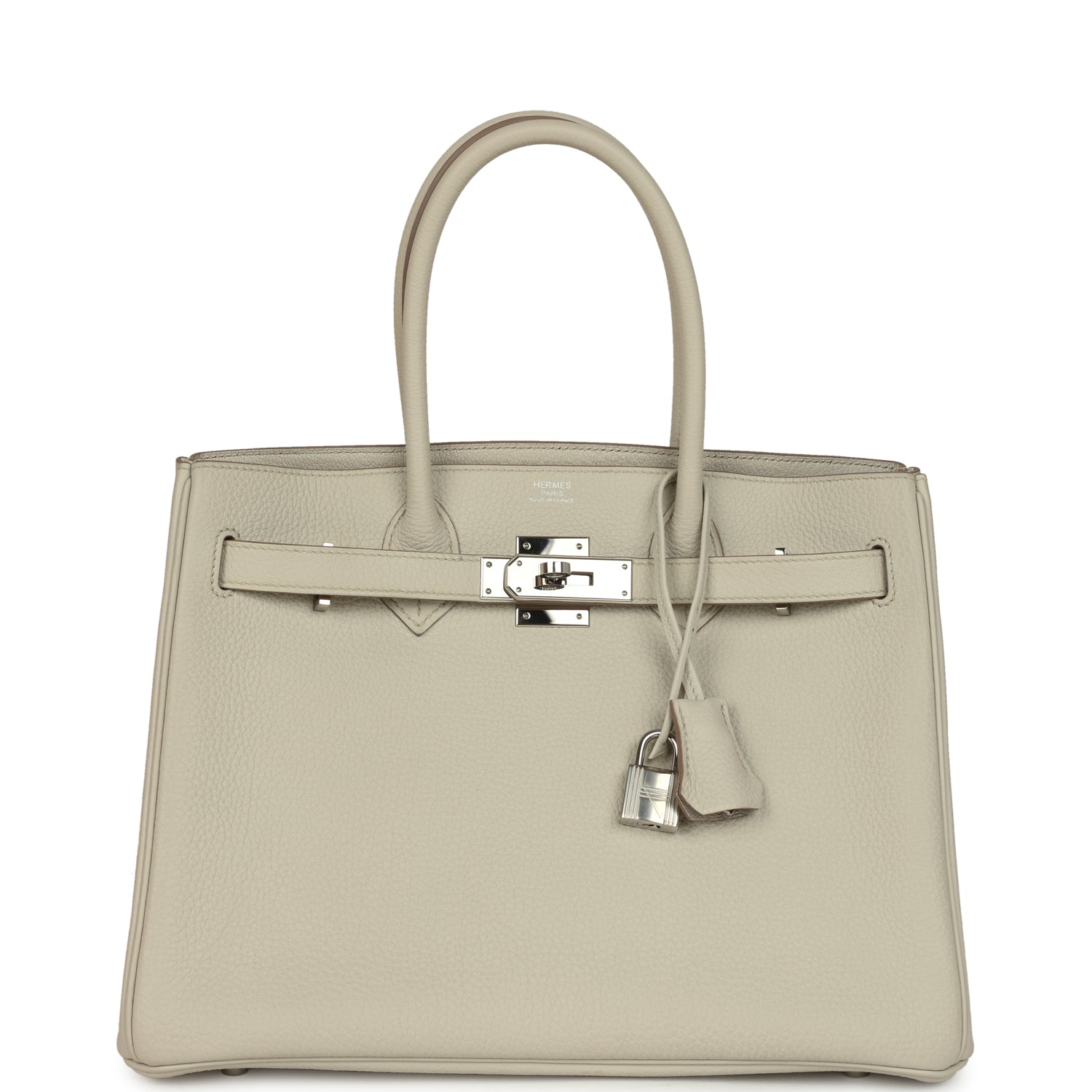 Pre-owned Hermes 3 en 1 Birkin 30 Beton Togo and Swift Palladium Hardware