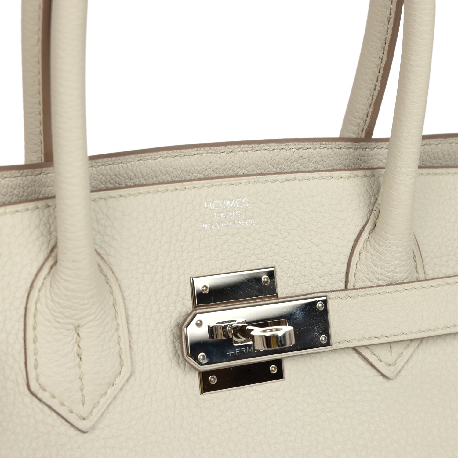 Pre-owned Hermes 3 en 1 Birkin 30 Beton Togo and Swift Palladium Hardware