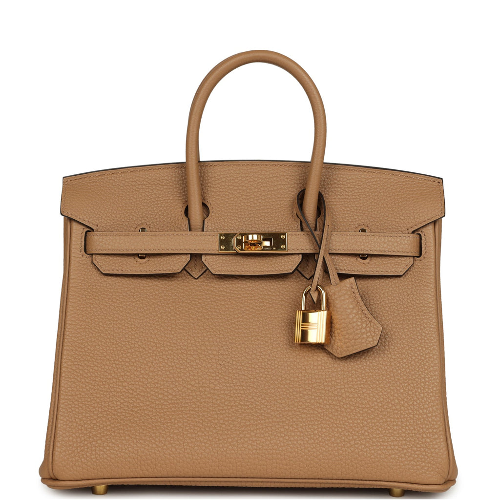 New Hermes Birkin 25 Chai Togo Gold Hardware