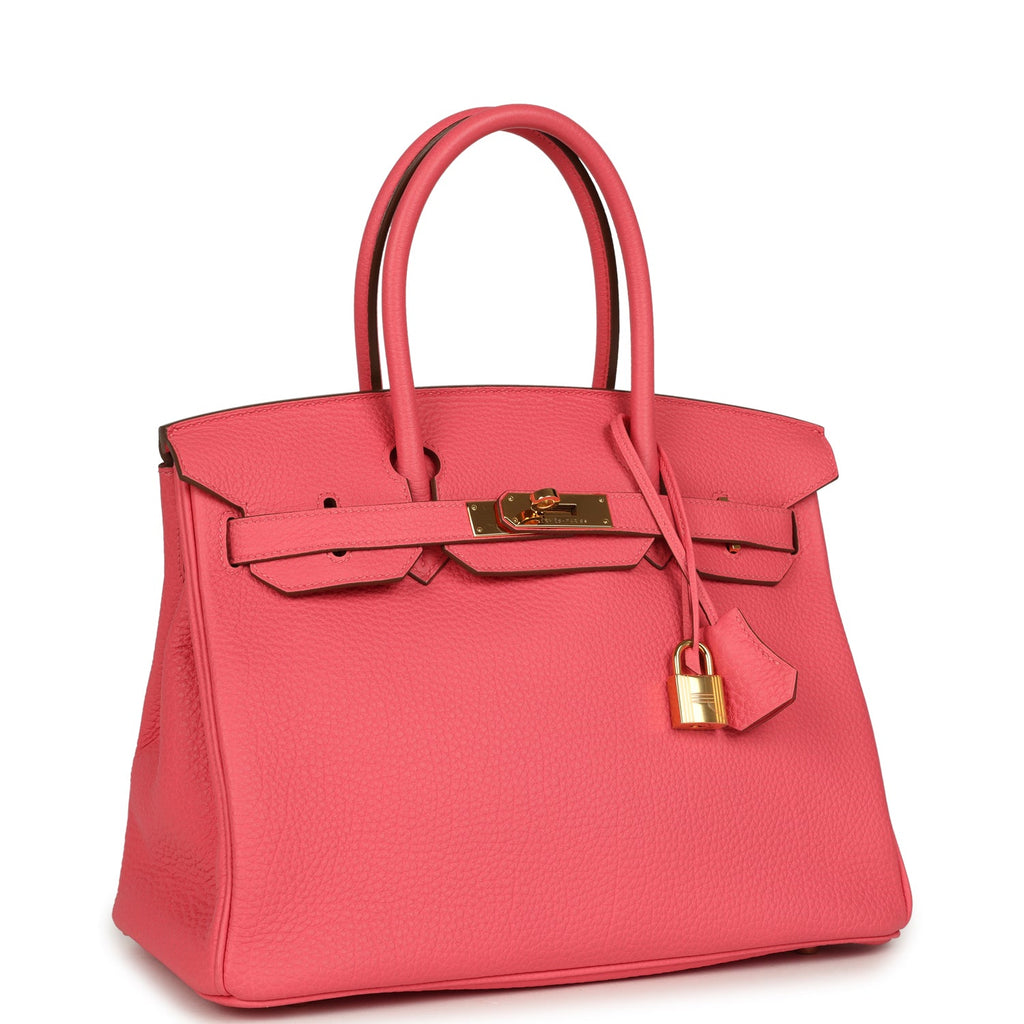 Pre-owned Hermes Birkin 30 Rose Lipstick Togo Gold Hardware