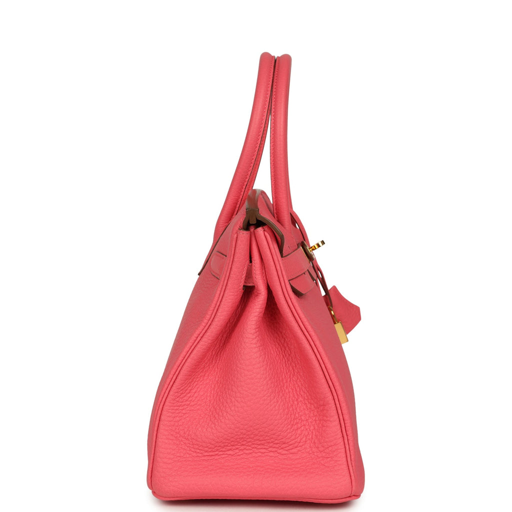 Pre-owned Hermes Birkin 30 Rose Lipstick Togo Gold Hardware