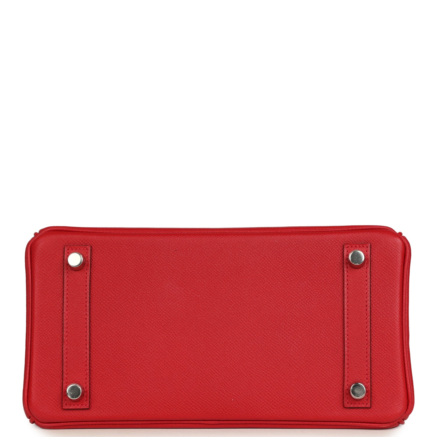 Pre-owned Hermes Birkin 25 Rouge Casaque Epsom Palladium Hardware
