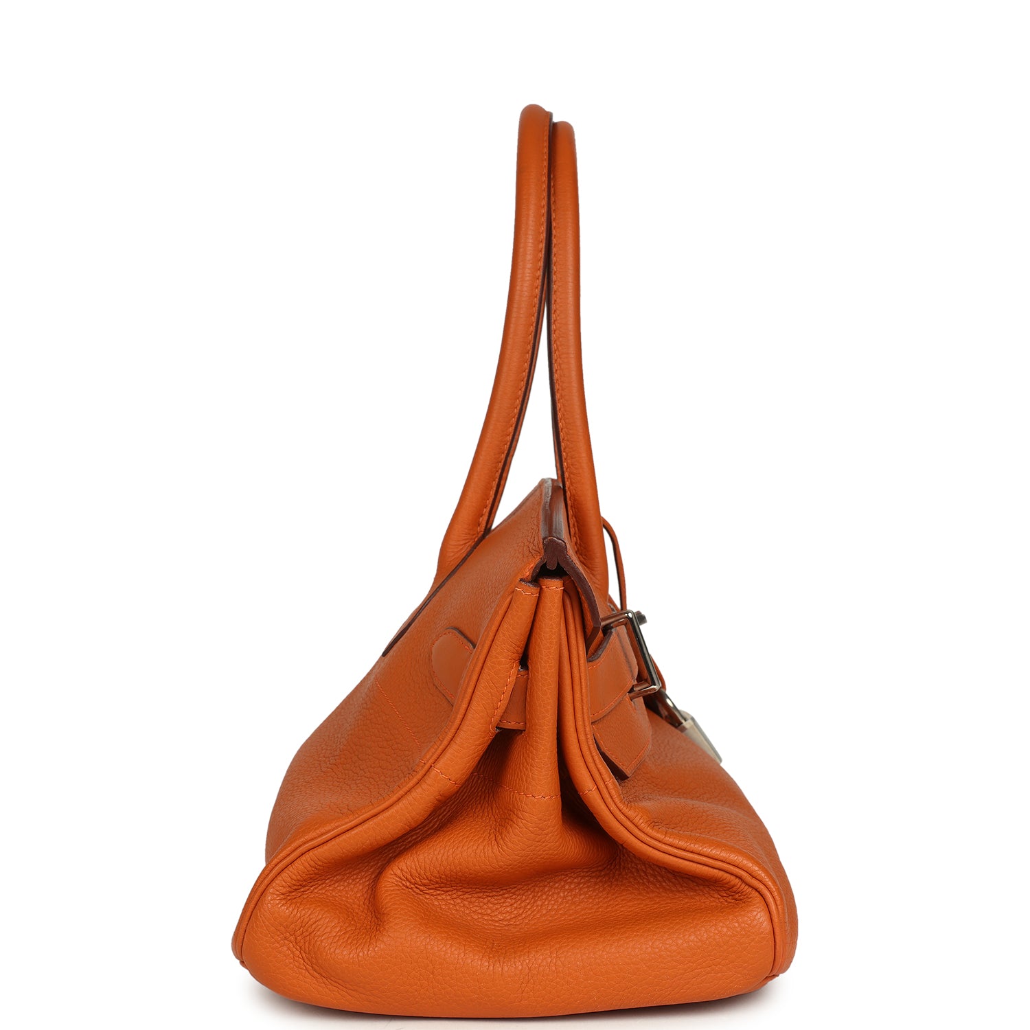 Vintage Hermes Shoulder Birkin 42 JPG Orange Clemence Palladium Hardware