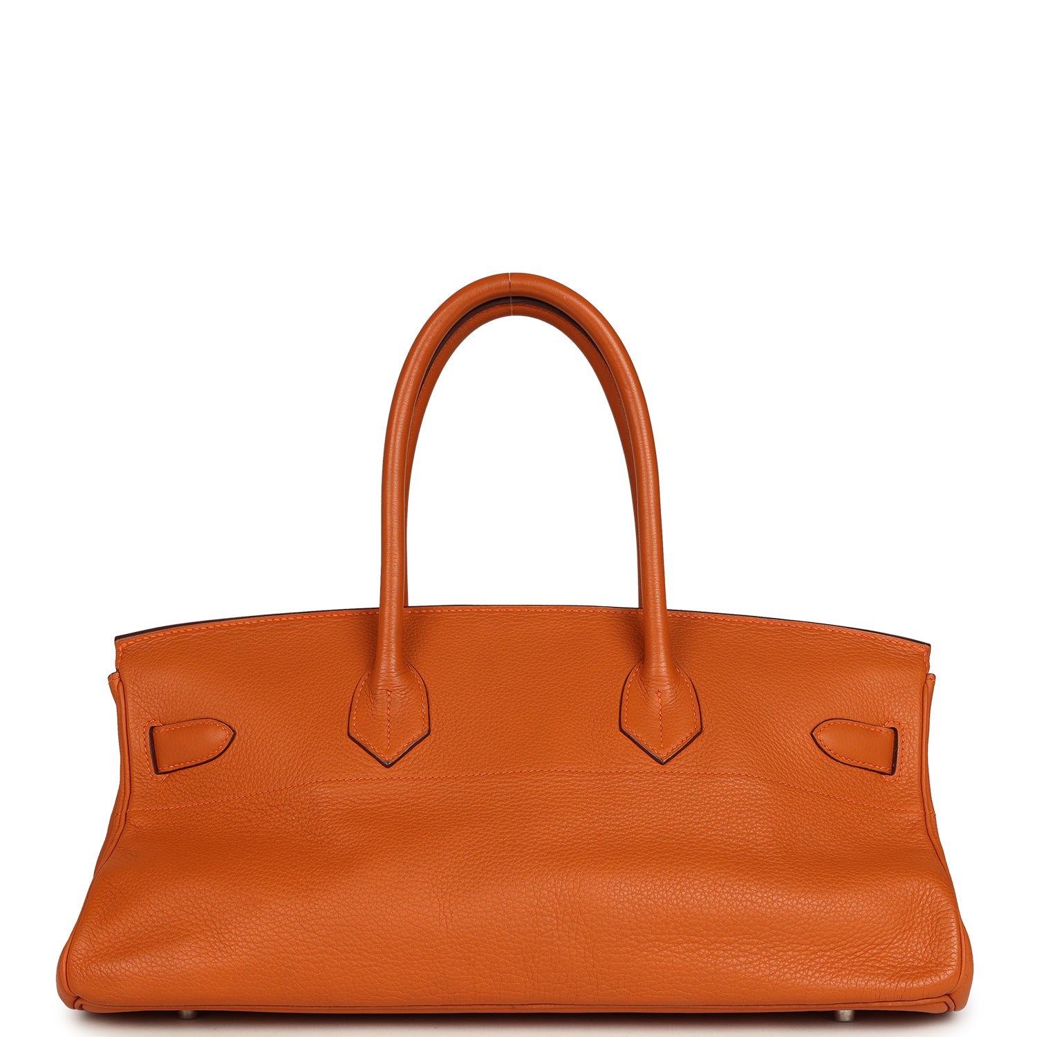 Vintage Hermes Shoulder Birkin 42 JPG Orange Clemence Palladium Hardware