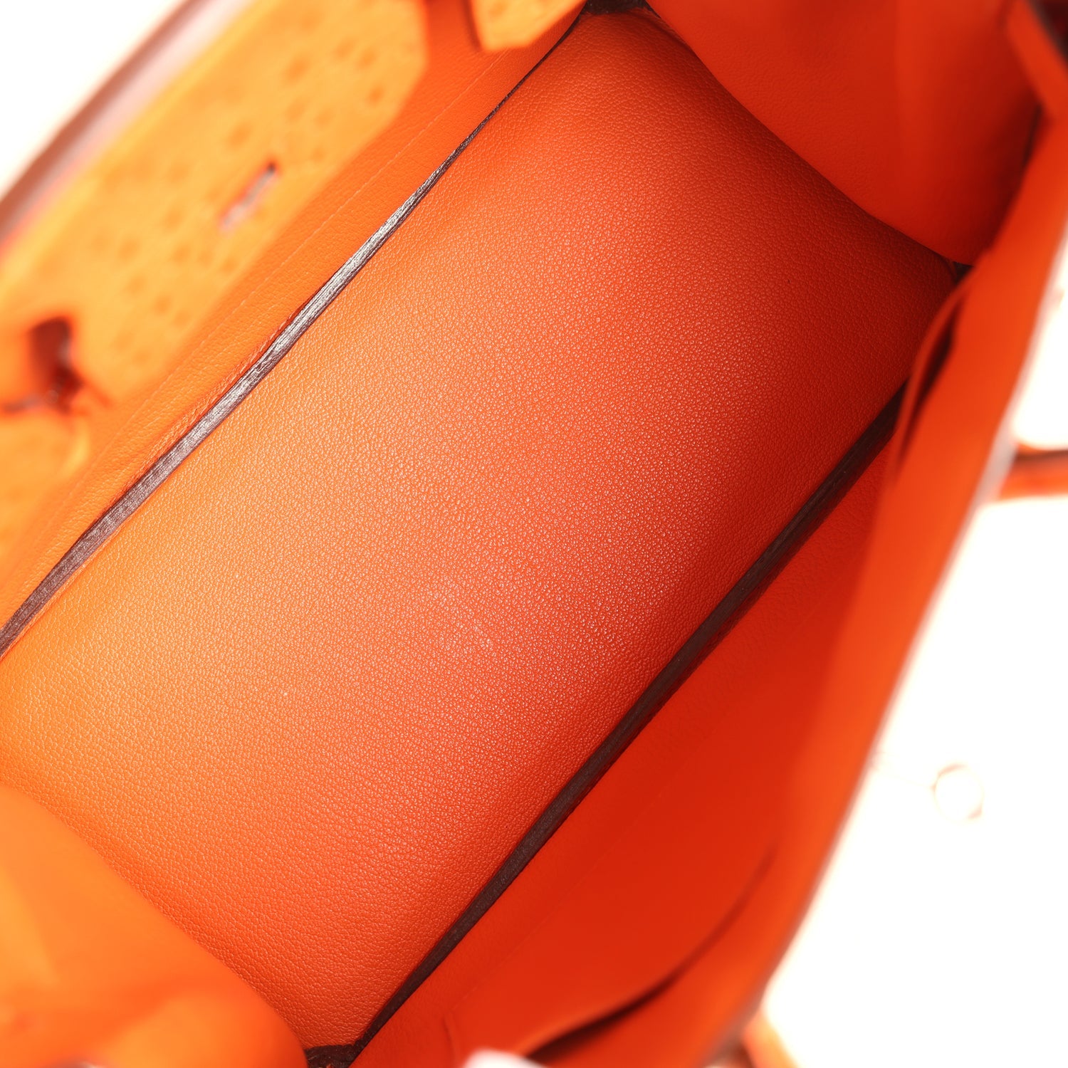Pre-owned Hermes Birkin 30 Tangerine Ostrich Palladium Hardware