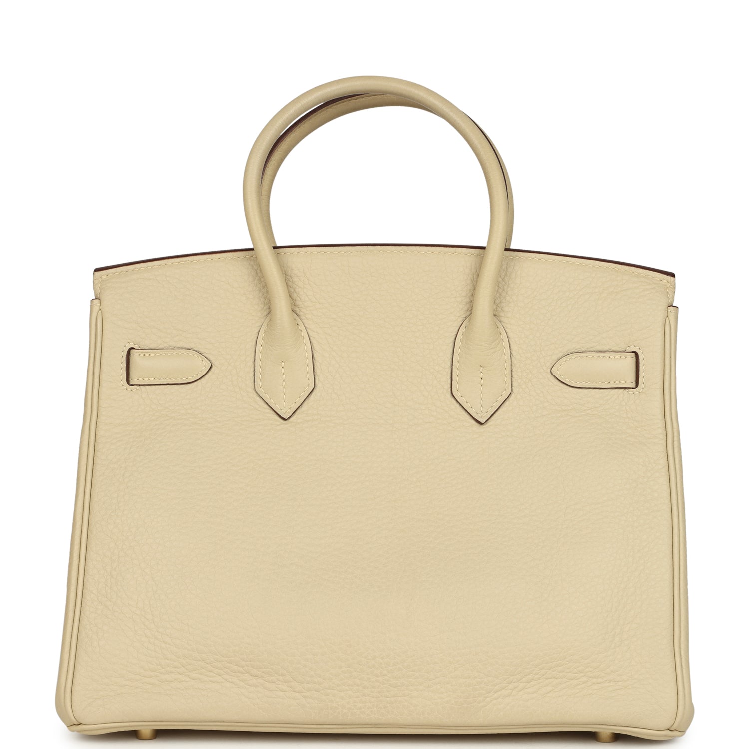 Pre-owned Hermes Birkin 30 Parchemin Clemence Gold Hardware