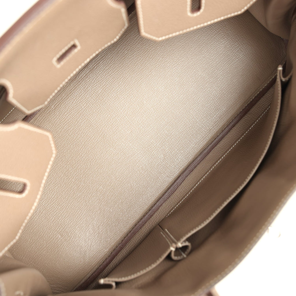 New Hermes Shoulder Birkin 42 JPG Etoupe Togo Palladium Hardware