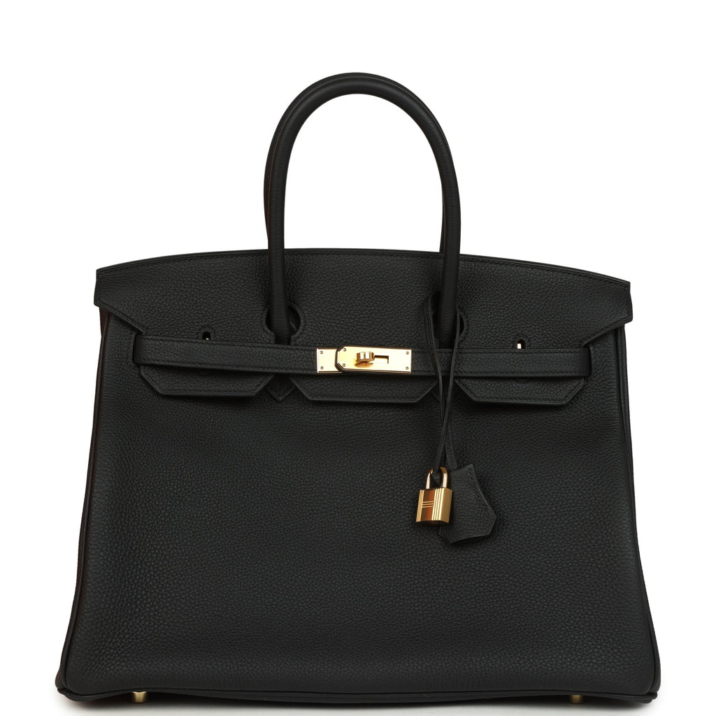 Hermes Birkin 35 Black Togo Gold Hardware