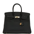 Hermes Birkin 35 Black Togo Gold Hardware
