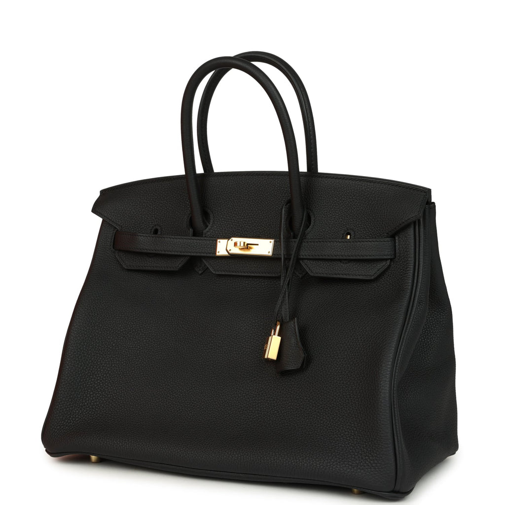 Hermes Birkin 35 Black Togo Gold Hardware
