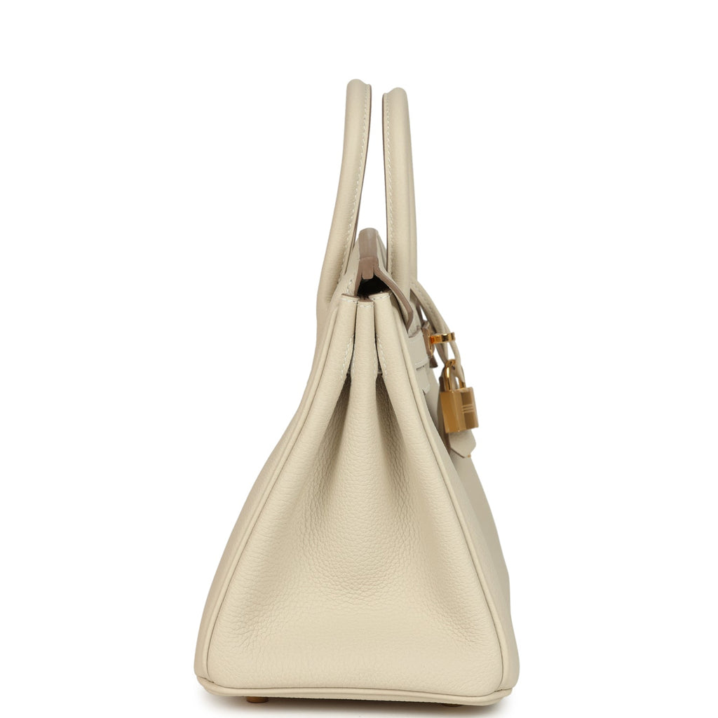 Hermes Birkin 25 Craie Togo Gold Hardware